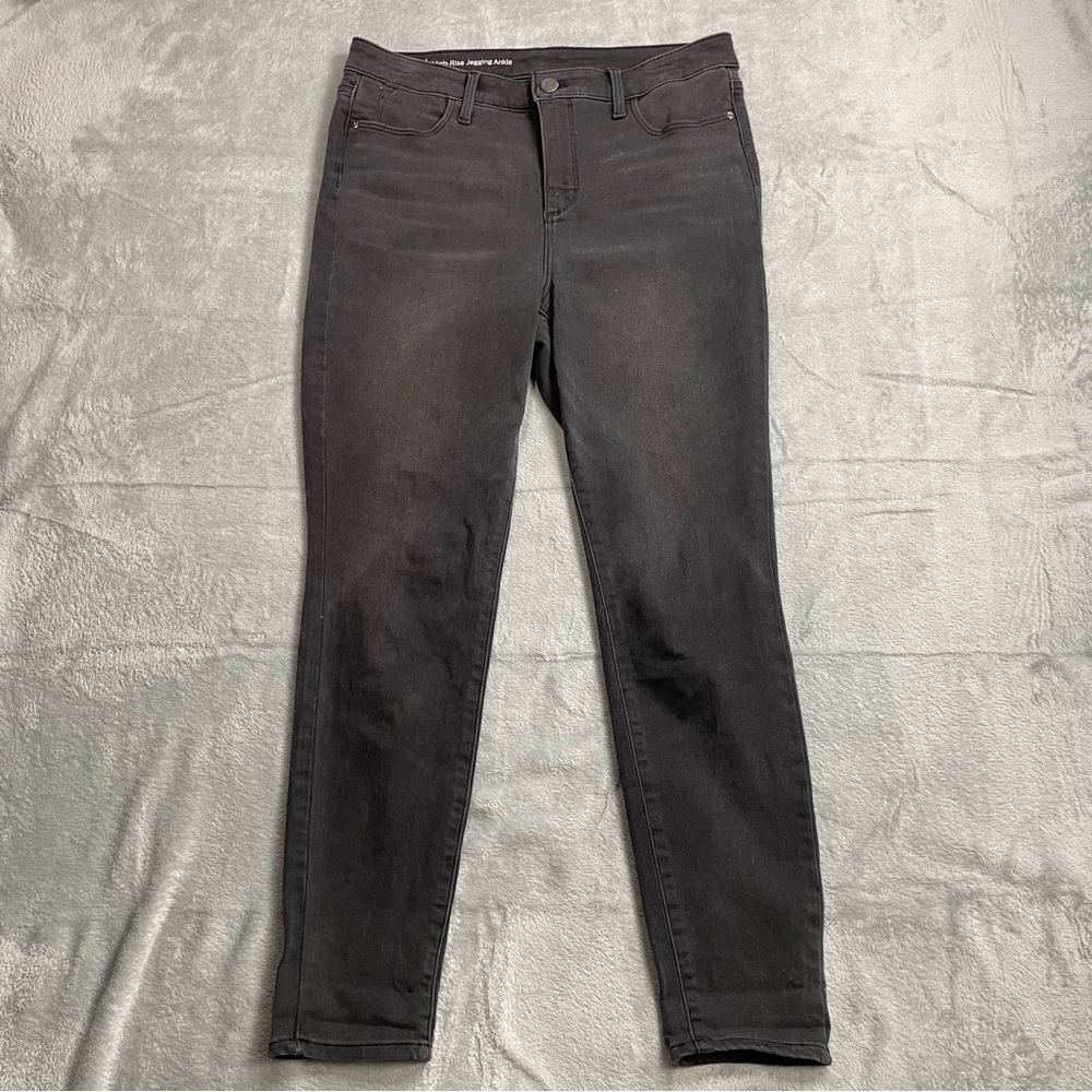 Talbots Jeans 10P Flawless Jegging High Rise Ankle Distressed Black / Gray